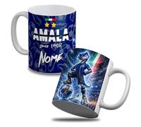 quickgadget Tazza in Ceramica Tifoso Inter Nerazzurro con Mascot Serpente Calcio, Personalizzabile con Nome, Idea Regalo Uomo Donna, Gadget Sport Casa Ufficio Colazione