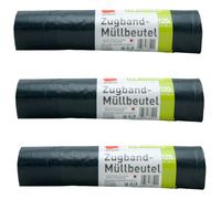 Quickpack Nastro Filo Sacchetto di Immondizia 3 x 10 Pezzo 120L Anti Strappo -