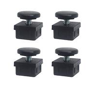 QUICKWARE Set di 4 Gambe Regolabile per Tubi. Dimensioni: 40x40mm, relizzata in Poliammide Nera | Gamba con elevazione Massima di 35mm.