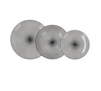 E_0002_S2702103 Quid Servizio di Piatti Quid Miami Ceramica Nero Grigio Gres (18