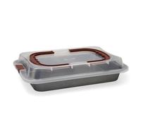 Quid Sweet Grey Stampo Cake Con Coperchio Acciaio Verniciato 36x23x4,5cm Nero