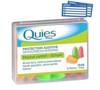 Quies - Tappi auricolari in schiuma morbida, 35 dB, confezione da 6 paia