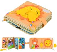 Quiet Book a partire da 1 anno | Libro di stoffa per bambini | Libro di feltro Montessori | Libri per bambini in morbido tessuto per l'apprendimento precoce delle competenze di vita Giocattolo