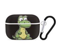 Quiet Cartoon Crocodile AirPods Pro Case Cover con anello portachiavi PC Custodia protettiva rigida per AirPods Pro 2nd per donne e uomini generazione facile da aprire copertura protezione completa