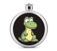 Quiet Cartoon - Fiaschetta da whisky a forma di coccodrillo, piccola fiaschetta portatile da viaggio, in acciaio inox, a prova di perdite, per feste di nozze, testimone dello sposo, regalo per
