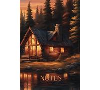 "Quiet Evening on the Lake" Cabin Notebook Winter Season - Chalet & Cabins - Lined notebook Journal Diaries Gift Women Children 6x9 120 pages