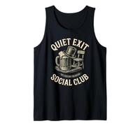 Quiet Exit Social Club Divertente Bere Umorismo Abbigliamento Canotta