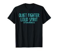 Quiet Fighter Forte Spirito PTSDAwareness Veterano Sopravvissuto Maglietta