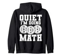 Quiet I'm Doing Math Powerlifting Geek Felpa con Cappuccio