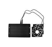 Quiet Pc Case Fans, Solar-Powered Dual Anti-Vibration Cooling Fans with Easy Installation for Diy Projects, Perfect for Chicken Coops Greenhouses Dog