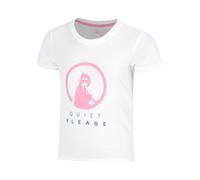 Quiet Please Baseline Logo Maglietta Ragazze - bianco, rosa neon, Taglia: 128
