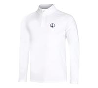 Quiet Please Big Serve 1/4 Zip Manica Lunga Uomini in bianco, Taglia: S