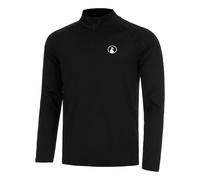 Quiet Please Big Serve 1/4 Zip Manica Lunga Uomini-Nero in nero, Taglia: S