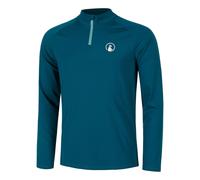 Quiet Please Create Big Serve 1/4 Zip Manica Lunga Uomini-Color Petrolio,Bianco in color petrolio, Taglia: S