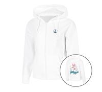 Quiet Please Create Flower Zip Felpa Donna-Bianco,Multicolore in bianco, Taglia: XXL
