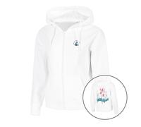 Quiet Please Create Flower Zip Felpa Donna - Bianco, Multicolore, Taglia: XL