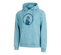 Quiet Please Create Washed Out Loose Fit Felpa Con Cappuccio Uomini - Blu Chiaro, Color Petrolio