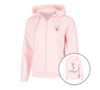 Quiet Please Endlessly Flower Zip Felpa Donna in rosa, Taglia: L