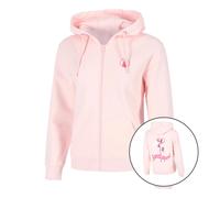 Quiet Please Endlessly Flower Zip Felpa Donna - Rosa, Multicolore, Taglia: XS