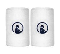 Quiet Please Long Polsino Anti Sudore Confezione Da 2-Bianco,Blu Scuro in bianco