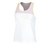 Quiet Please Mind Racerback Canottiera Donna - Bianco, Lilla, Taglia: L