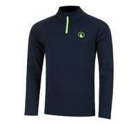 Quiet Please Wild Big Serve 1/4 Zip Manica Lunga Uomini - Blu Scuro, Verde Neon