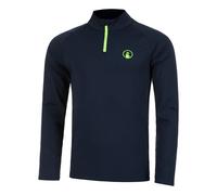 Quiet Please Wild Big Serve 1/4 Zip Manica Lunga Uomini-Blu Scuro,Verde Neon in blu scuro
