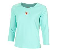 Quiet Please Wild Stripes Manica Lunga Donna - Turchese, Rosso, Taglia: XS