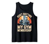 Quiet Quitting My Gym Membership Meme Divertente in Palestra Canotta