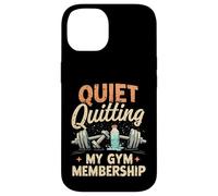 Quiet Quitting My Gym Membership Meme divertente in palestra Custodia per iPhone 14