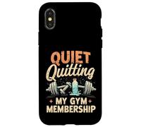 Quiet Quitting My Gym Membership Meme divertente in palestra Custodia per iPhone X/XS