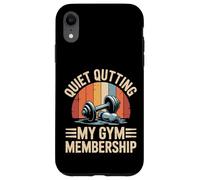 Quiet Quitting My Gym Membership Meme divertente in palestra Custodia per iPhone XR
