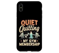 Quiet Quitting My Gym Membership Meme divertente in palestra Custodia per iPhone XS Max