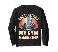 Quiet Quitting My Gym Membership Meme Divertente in Palestra Maglia a Manica