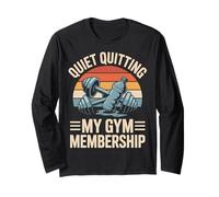 Quiet Quitting My Gym Membership Meme Divertente in Palestra Maglia a Manica