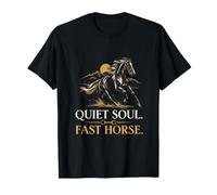 Quiet Soul Fast Horse Cavallo Equitazione Maglietta
