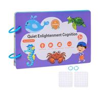 Quiet Sticker Book - 8.27x5.51 Inches Reusable Quiet Encyclopedia Book | Puzzle Art StickerBook | Portable Sticker Activity Books | Educational Preschool Learning Toys Fun for Early Learning