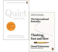 Quiet The Power of Introverts in a World That Can't Stop Talking By Susan Cain & Thinking Fast and Slow By Daniel Kahneman 2 Books Collection Set