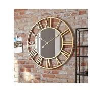 Quiet Wall Clock Decorative Roman Numerals Battery Powered 12h