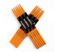 QuigBeats - Bacchette per batteria Hickory 5A, 6 paia, per adulti e bambini, colore: Arancione