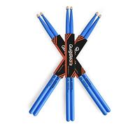 QuigBeats - Bacchette per batteria in noce americano 5A, per adulti e bambini, 5A, 3 paia, colore: blu
