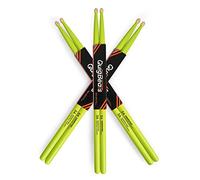 QuigBeats - Bacchette per batteria in noce americano 5A, per adulti e bambini, 5A, 3 paia, colore: verde