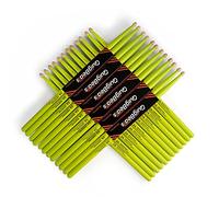 QuigBeats Bastoncini, Bacchette Hickory 5A, Bacchette per Batteria per Adulti e Bambini 5A 12 Paia - Verde