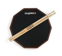 QuigBeats Drum Pad & Premium Drum Sticks, Silent Drum Practice Pad con Pitch Matched 5A Bacchette 5A, 12 pollici Single Side Practice Drum Pad - Noce Pad & 5A-A