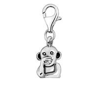 Quiges Ciondolo Placcato in Argento per le Donne Scimmie a Sei Sensi per Bracciali e Accessori