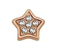 Quiges Damen Floating Charms Rose Gold per Memory Locket Medaglione (diversi motivi), placcato argento, colore: Zirkonia Stern, cod. HA001