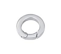 Quiges Donna Anello di Collegamento Acciaio Inox Argento 17mm per Collane e Ciondoli Moneta