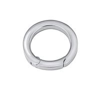 Quiges Donna Anello di Collegamento Acciaio Inox Argento 22mm per Collane e Ciondoli Moneta
