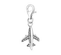 Quiges Donna Charm Ciondolo Argento Aereo per Bracciali e Accessori