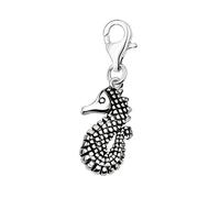 Quiges Donna Charm Ciondolo Argento Cavalluccio Marino per Bracciali e Accessori